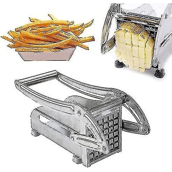 Manuell potatisskärare i rostfritt stål, pommes fritesskiva och potatischips