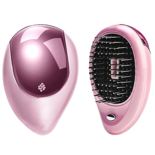 Magnetisk massagekam Elektrisk vibration Anti håravfall pink