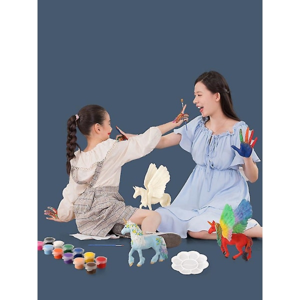 DIY Plast Painting Kit Set för barn - Målade enhörningar, konst och hantverk Flerfärgade presenter Pedagogiska leksaker