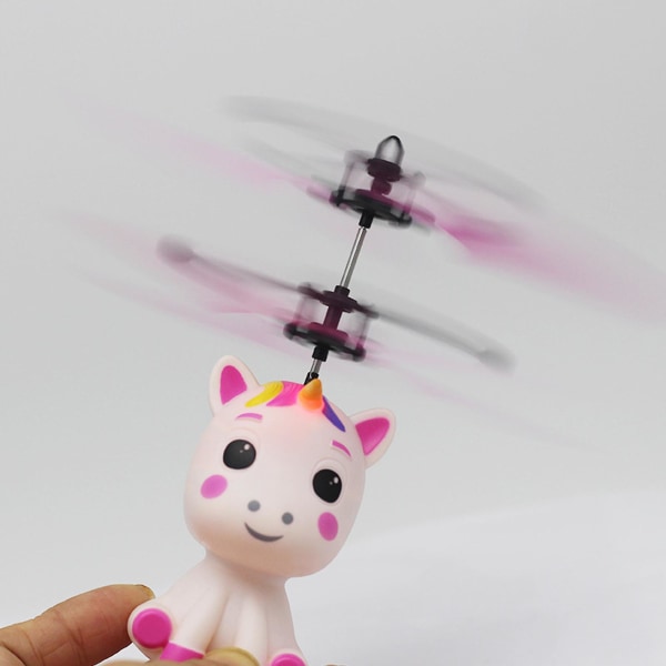Flying Ball Toys RC Helikopter med fjärrkontroll 2023 Nya Flying Unicorn Toys för flickor red