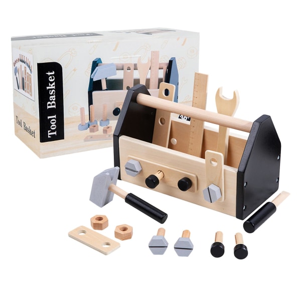 Träverktygsleksak för barn med verktygslåda Odla Learning Kit