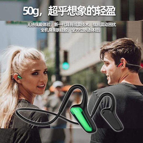 Bluetooth hörlurar Trådlösa hörlurar Bluetooth 5.0 Running Outdoor Sports-hörlurar (svarta) style3