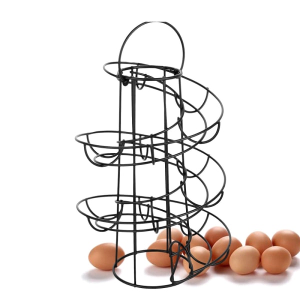 Bärbart kök kreativt spiraläggställ multifunktionellt förvaringsställ för ägglåda