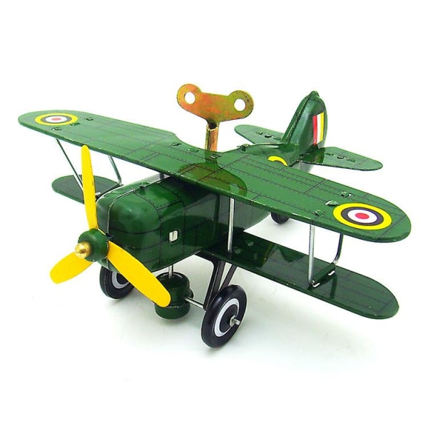 Clockwork Aircraft Toy Creative Window Display Rekvisita Leksaker Green