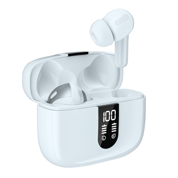 Bluetooth hörlurar med case IPX5 Vattentät white