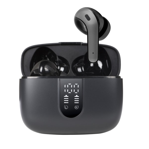 Bluetooth hörlurar med case IPX5 Vattentät black