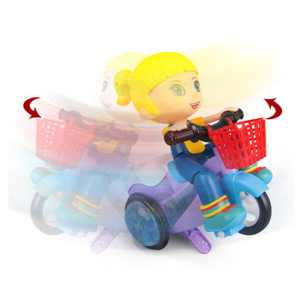 LED-ljus & musik Elektronisk trehjuling stuntbil för barn leksak girl