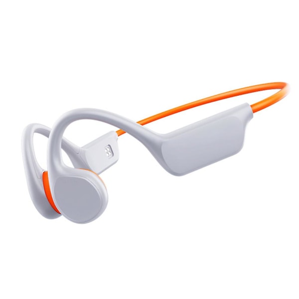 Bone Conduction-hörlurar - Ipx8 vattentäta simhörlurar med inbyggd mp3-spelare 32g minne (orange vit) Orange White