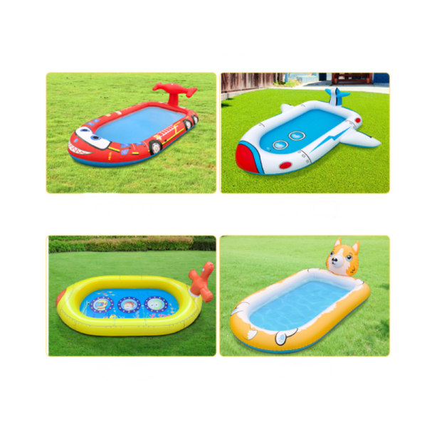 Pvc uppblåsbar leksak plaskdamm trädgård gräsmatta swimmingpool aircraft