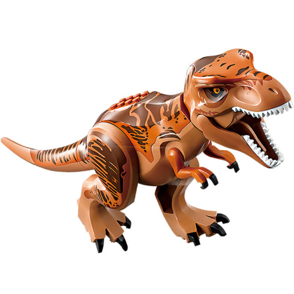 8stS barnleksaksdinosauriebyggsten Jurassic dinosauriemonterad pedagogisk leksak 8PCS