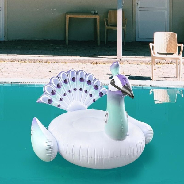 Jätte uppblåsbar Peacock Pool Float Ride på poolleksak