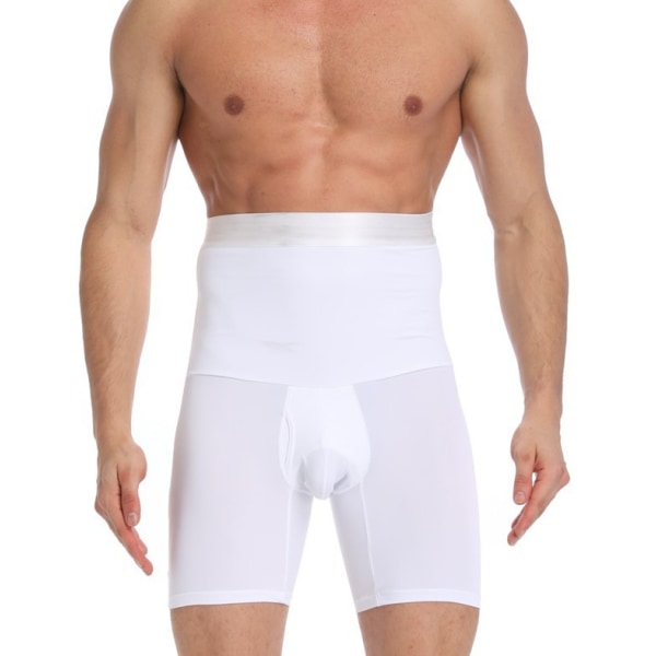 Bukshorts för män Body Shaper Compression High Waist Trainer Buken Buken Slim Body Shaper whtie XL
