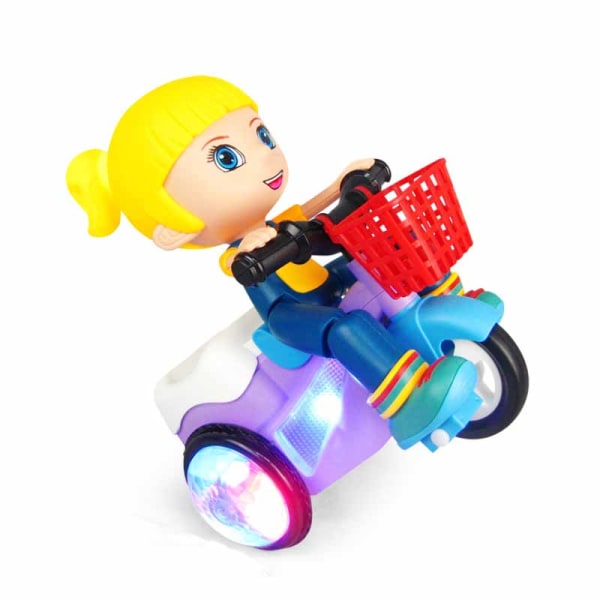 LED-ljus & musik Elektronisk trehjuling stuntbil för barn leksak girl