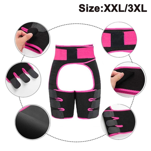 Magbälte Korsett Waist trainer, Fitness för kvinnor och män Red L-XL