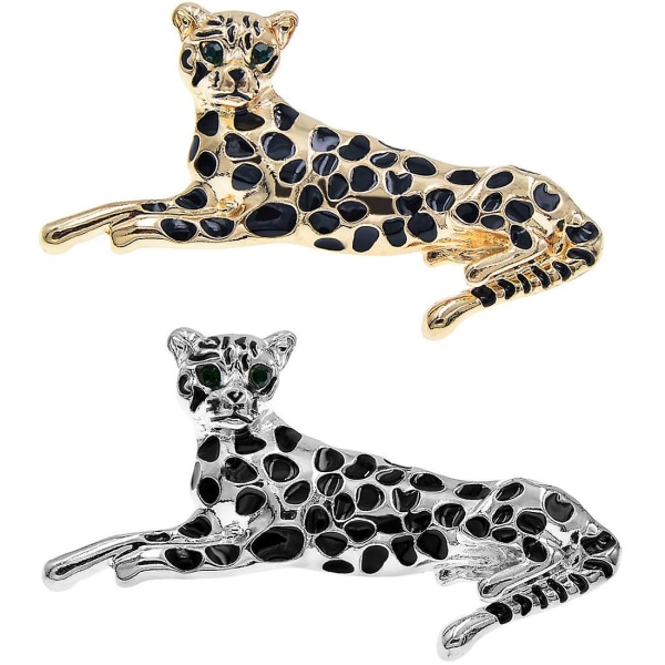 Brosch Emalj Leopard Brosch Kvinnor och Herr Broschnål Unisex smycken Mode Vintertillbehör (flera alternativ) gold
