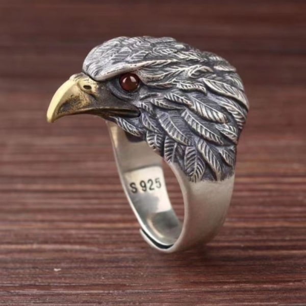 Vintage Trendiga Gems Eyes Domineering Eagle Justerbar Djurring