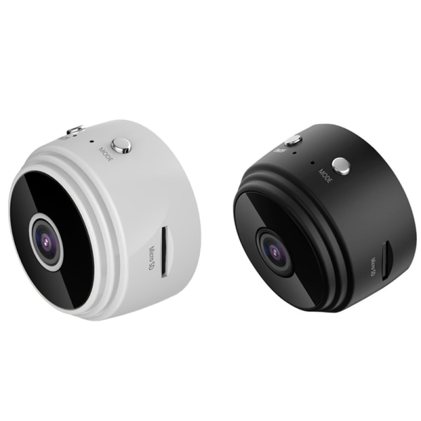 Hemma nattseende kamera, mini spion kamera, Wifi trådlös Micro Secret Camera HD ljud och video White