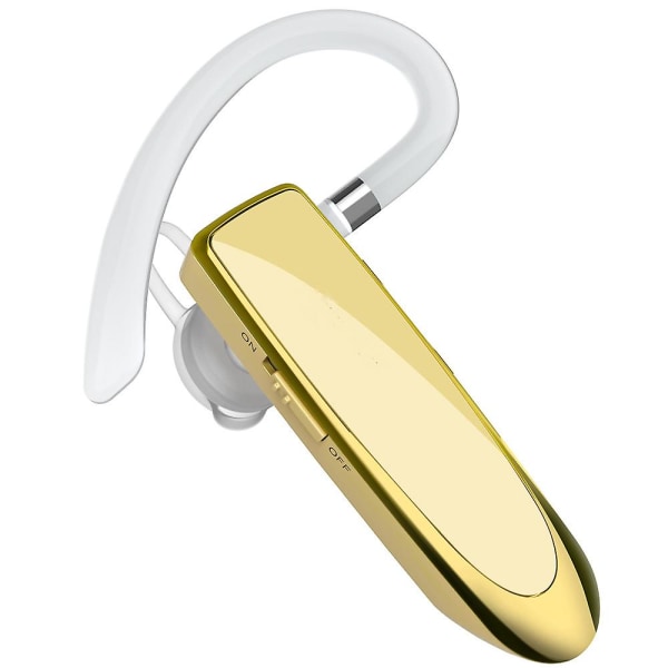 Bluetooth Earpiece V5.0 trådlöst handsfree-headset 24 timmars körning Headset 60 dagars standbytid (guld) gold