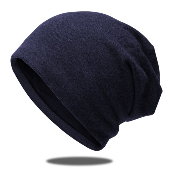 Utomhus hattar hattar Koreanskt mode höst och vinter hattar enfärgade stickade mössor Blue