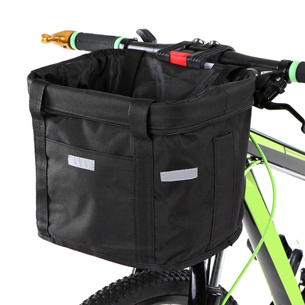 Cykelväska framkorg avtagbar vattentät cykelstyre duk liten husdjurshund bärram väska cykel