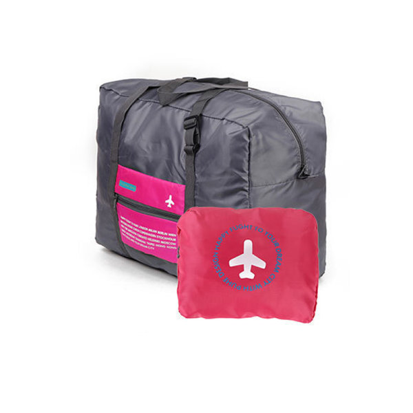 Vikbar reseförvaringsväska kläder efterbehandling bagageväska pink