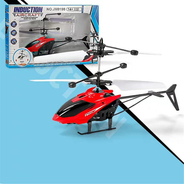 Gest Fjärrkontroll Helikopterflyginduktionsflygplan med ljus, upphängt flygplan, USB laddning, automatisk avstängning Blue