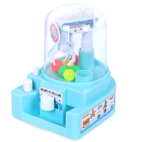 Kids Toy Mini Claw Doll Machine Kids Grab Ball Candy Machine Blue