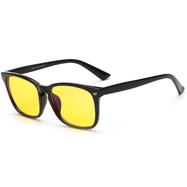 Blått ljusblockerande glasögon Anti-UV-filterglasögon för datorspel vuxna barn Black