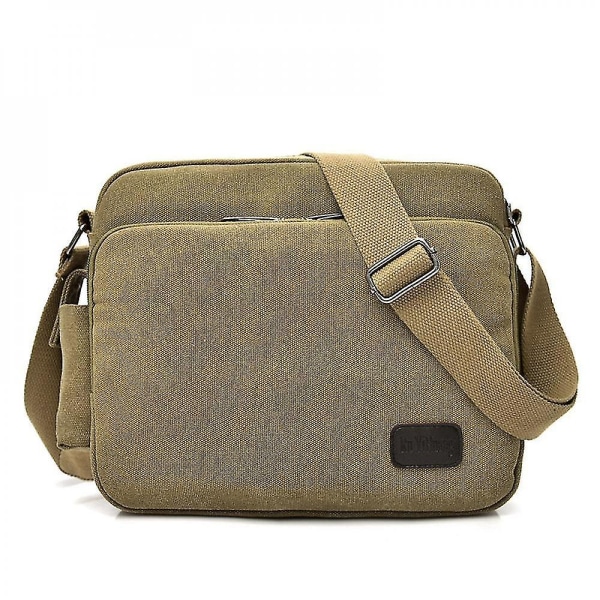Messenger Bag Canvas Shoulder Messenger Bag Crossbody handväska Khaki