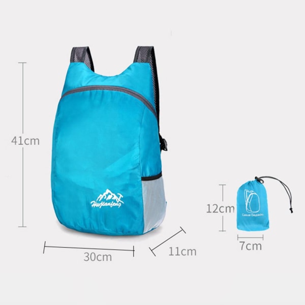 Bärbar resväska utomhusryggsäck Vikbar vattentät ryggsäck Nary Blue