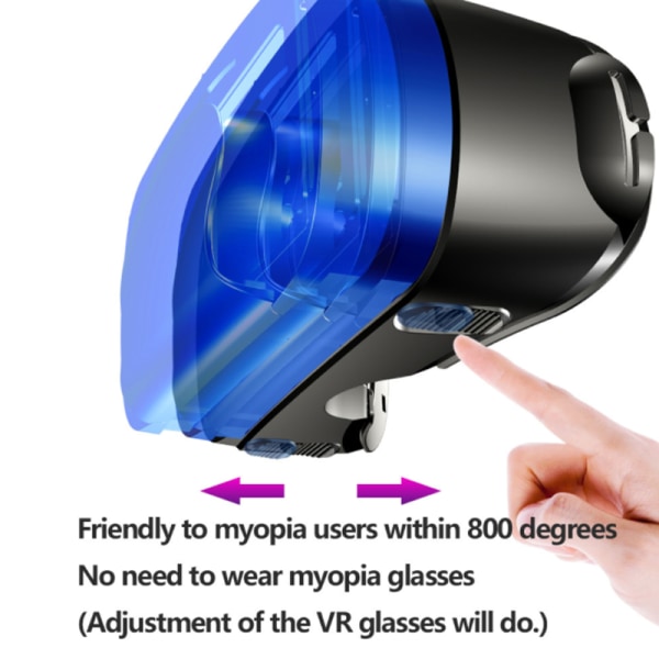 VRGPRO glasögon virtuell verklighet 3D blåljus glasögon headset för mobiltelefon