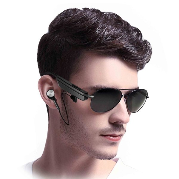 Solglasögon Öronproppar med mikrofon Trådlöst Bluetooth headset Glasögon Hands-Free In-Ear