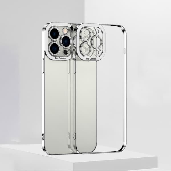 Skal iPhone 12 Pro Silver Galvaniserad trasparent