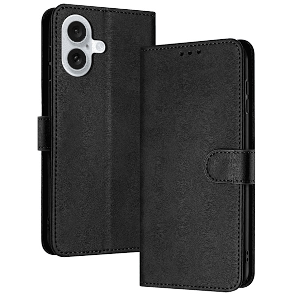 Plånboksfodral till iPhone 16 Plus Svart
