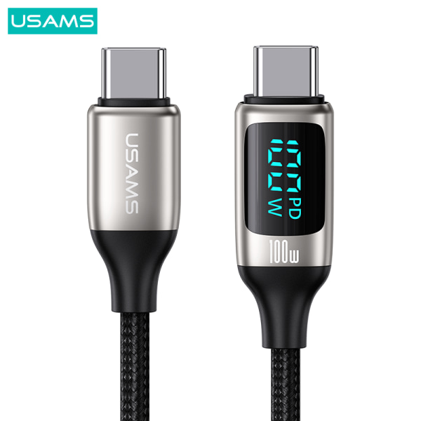 USAMS USB-C Kabel PD 100W Snabb laddning 2m (Silver)