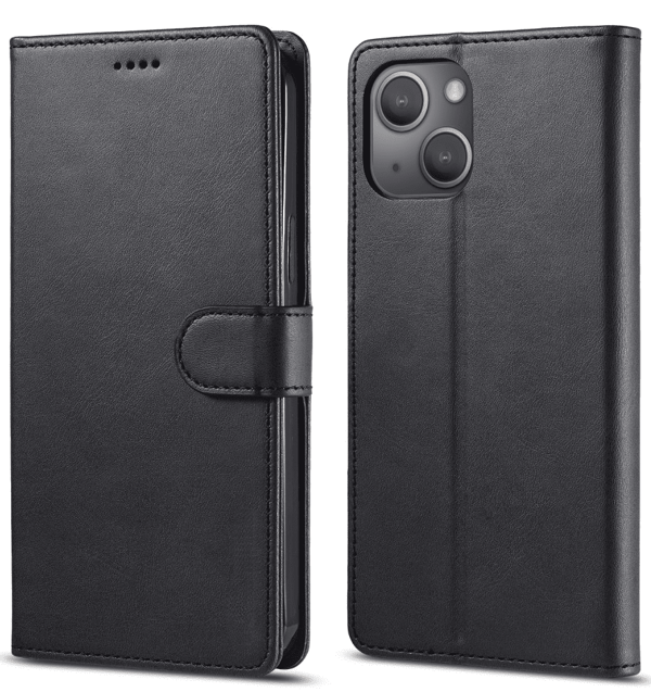 Fodral iPhone 13 - Plånboksfodral Svart