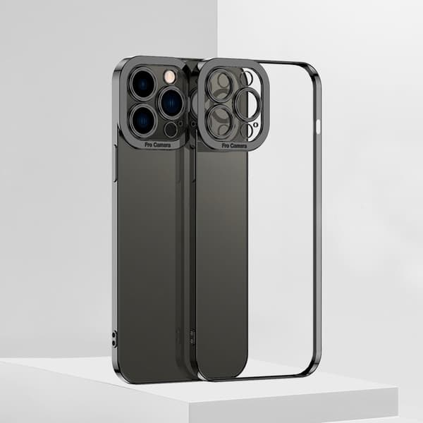 Skal iPhone 12 Pro Max Svart Galvaniserad traspare