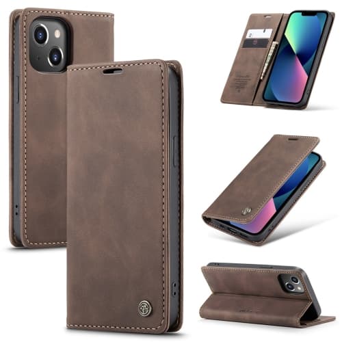 Fodral iPhone 14 PLUS - CaseMe Plånbok Kaffebrun