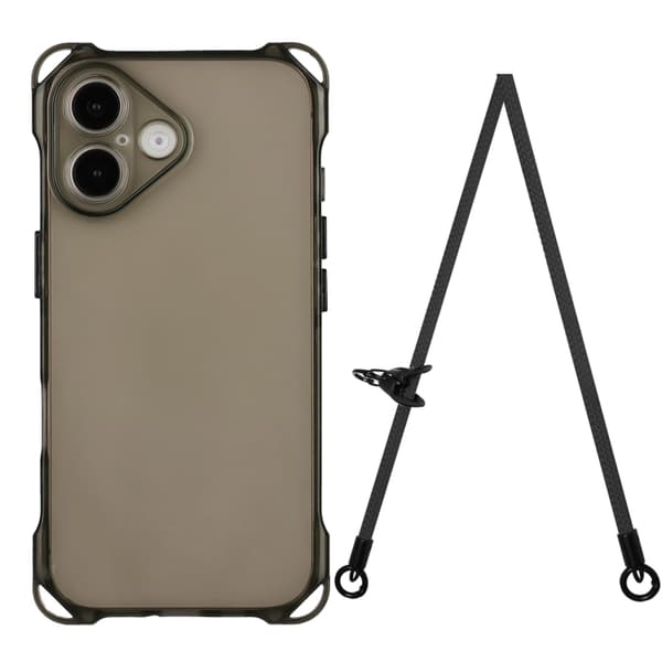 Skal iPhone 16 Plus - Halsband Stötsäkert Svart