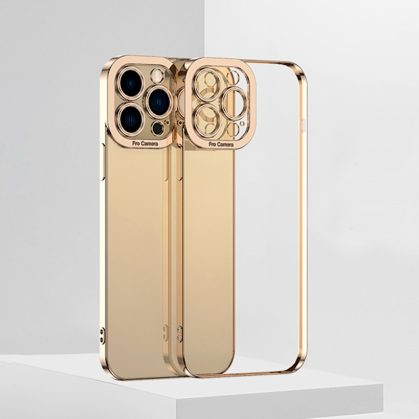 Skal iPhone 12 Pro Max Guld Galvaniserad trasparen