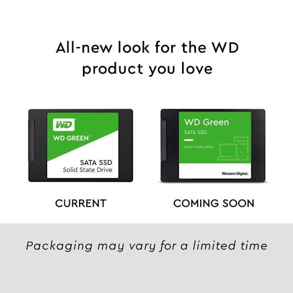 WESTERN DIGITAL SATA SSD-hårddisk - 2TB intern - 2,5" format - Grön