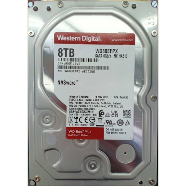 WD Red Plus WD80EFPX - hårddisk