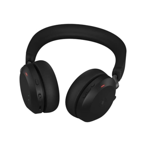 Jabra Evolve2 75 Headset - Trådlöst och trådbundet Bluetooth - Aktiv brusreducering - USB-A - Svart