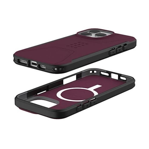 Coque - UAG - Civil - iPhone 16 Pro Max - Bordeaux - Halkantigt - Hexagonalt Mönster Röd