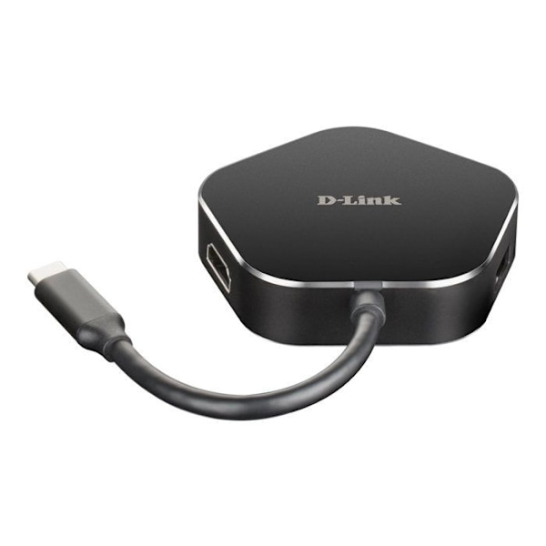USB-C-hubb - D-Link - DUB-M420 - 4-i-1 - HDMI 4K - Laddning 60W - 4 portar