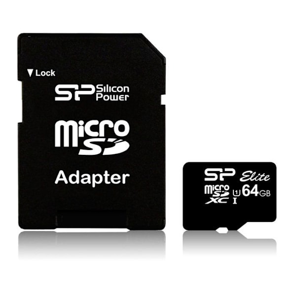 microSD UHS-1 Class 10 minneskort - 64 GB - SILICON POWER