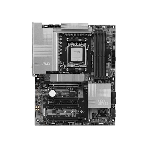 Moderkort - MSI - PRO X870-P WIFI - Wi-Fi 7, PCIe Gen5, EZ M.2 Shield Frozr II, silver