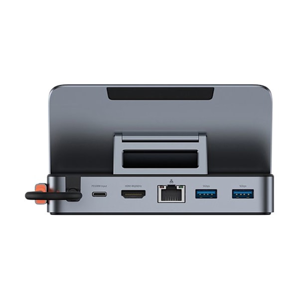 Dockningsstation 5 Gbit/s, 4K vid 60 Hz, PD100W, Ethernet - Serie Baseus GamerX (B00052900811-00) - Svart