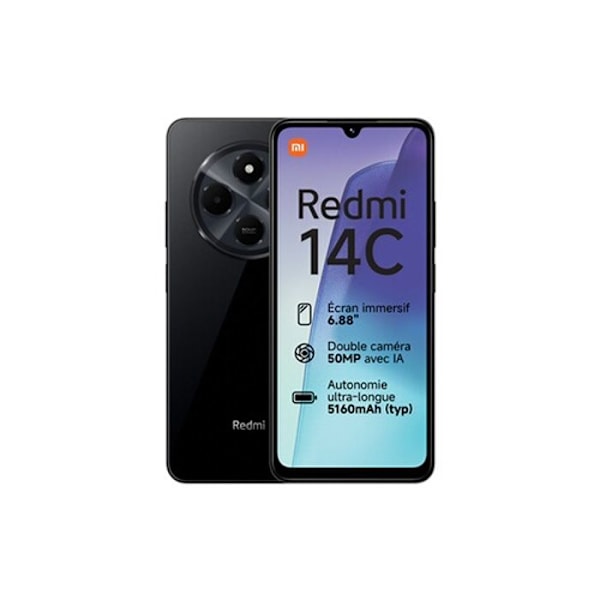 Xiaomi Redmi 14C Svart (8 Go / Svart