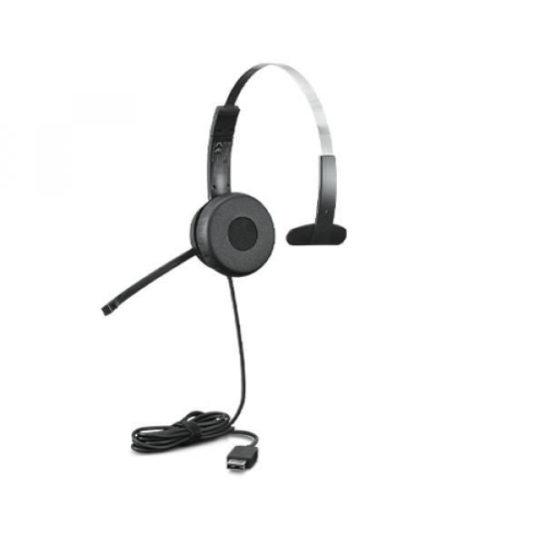 Lenovo 100 - Headset - in-ear - trådbundet - USB-A - svart - för ThinkCentre M70s Gen 3, M75t Gen 2, ThinkCentre neo 70,